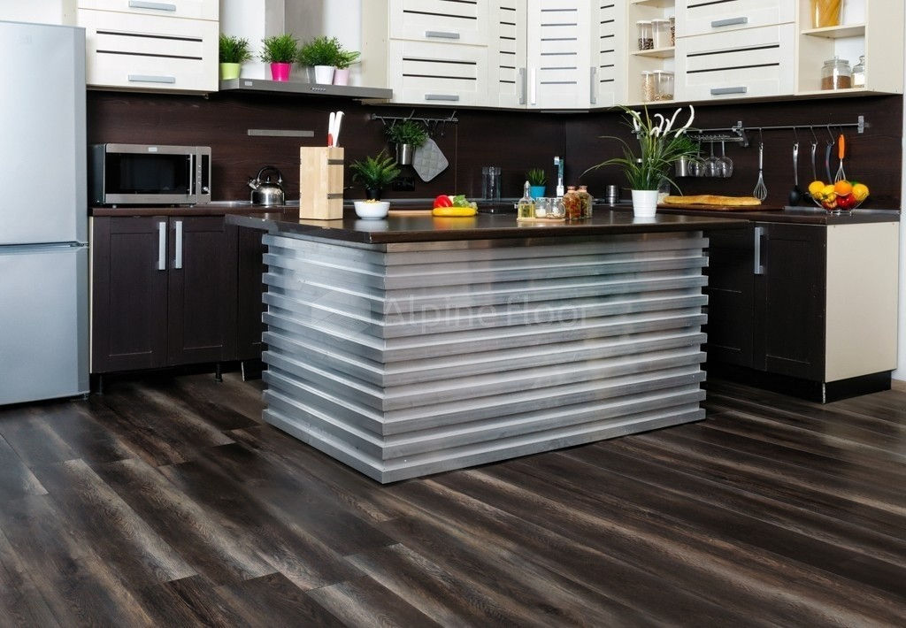 Кварцвиниловая плитка "Alpine Floor" Орех Темный  (1219*184*2мм) — купить в Ярославле