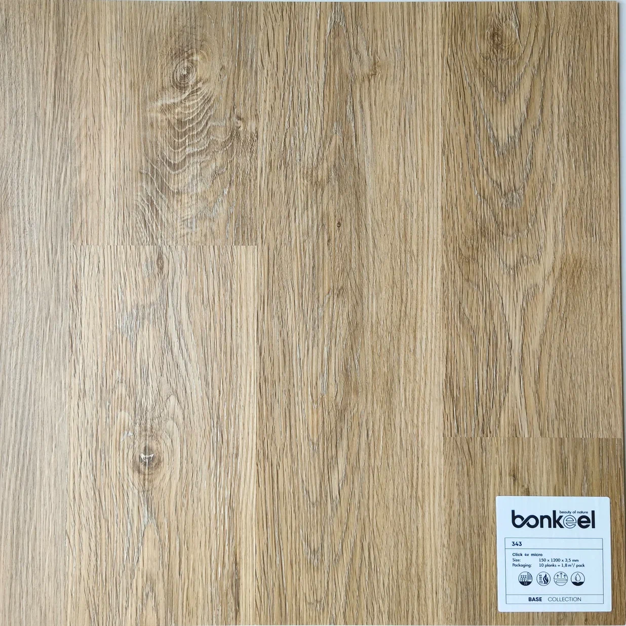 Плитка ПВХ "Bonkeel" Base New 343 (1220*150*3,5 мм) — купить в Ярославле