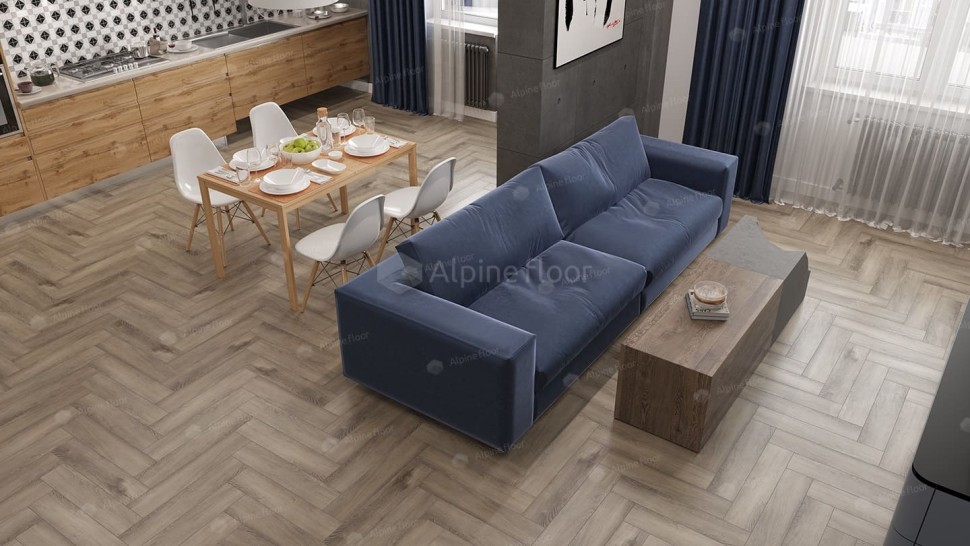 Виниловая плитка "Alpine Floor" Parquet LVT Дуб Исида (590*118*2,5 мм) — купить в Ярославле
