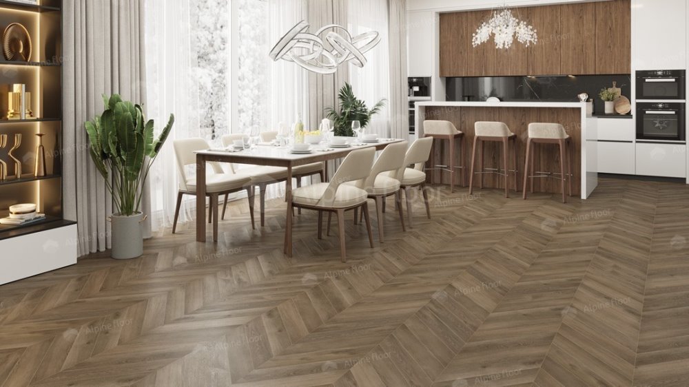 LVT плитка "Alpine Floor" Дуб Насыщенный (555*127*2,5 мм) — купить в Ярославле