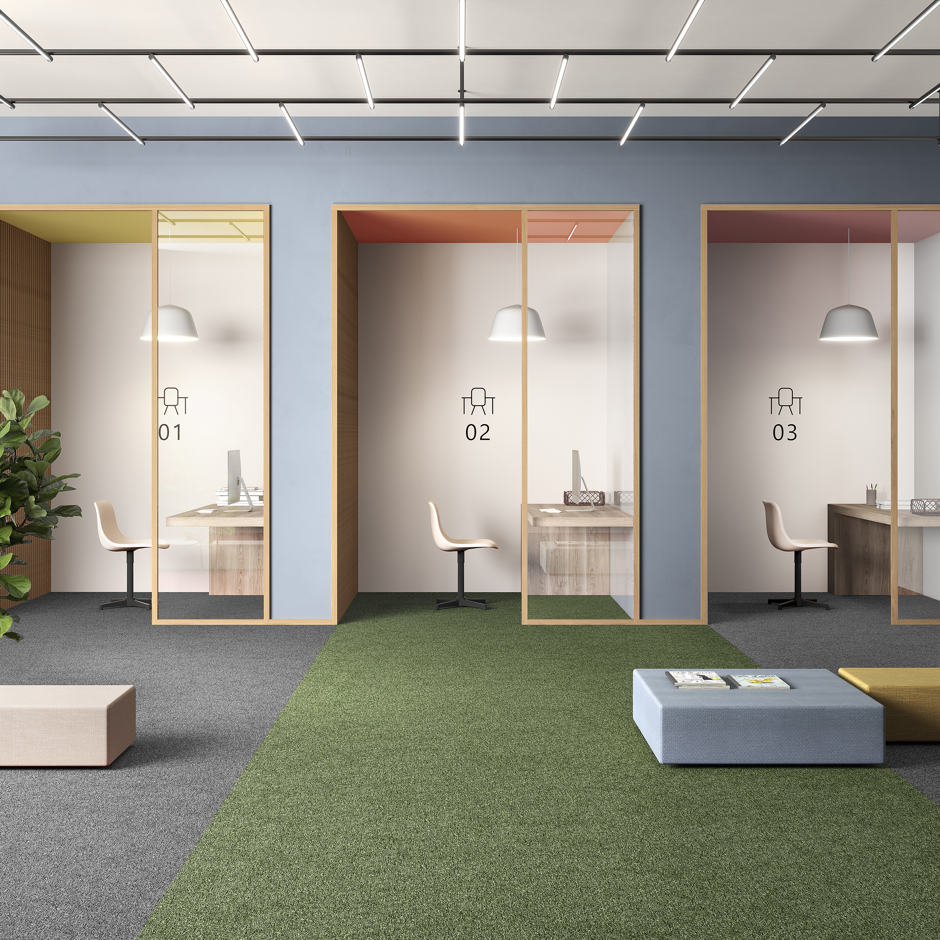 Ковровая плитка Medusa Tile 21 (500*500*5 мм) — купить в Ярославле