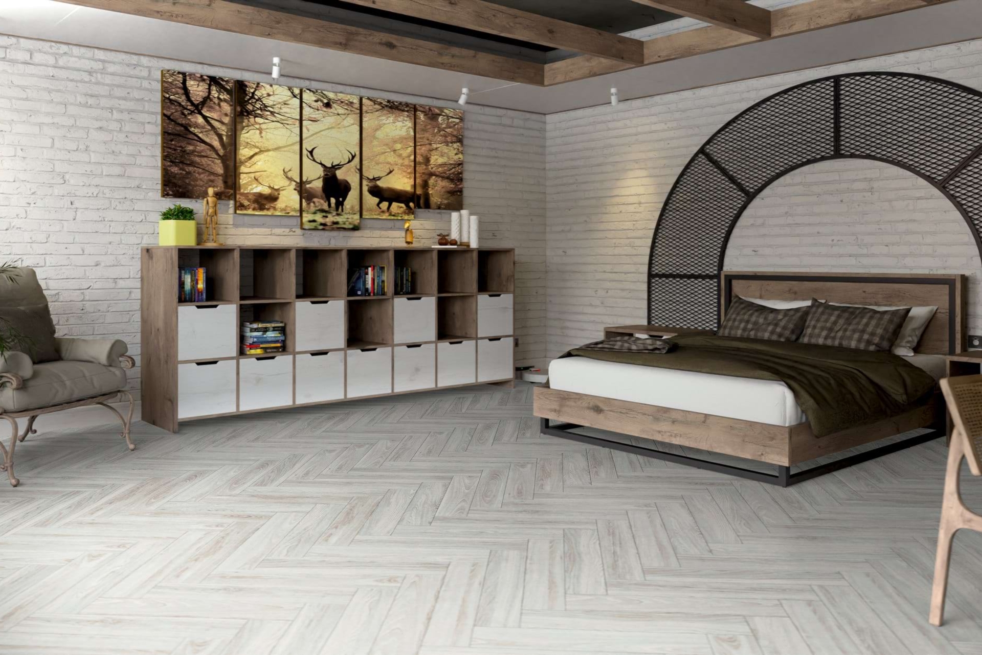 Инженерный паркет «Damy Floor» Ванильный (укладка елочкой) — купить в Ярославле