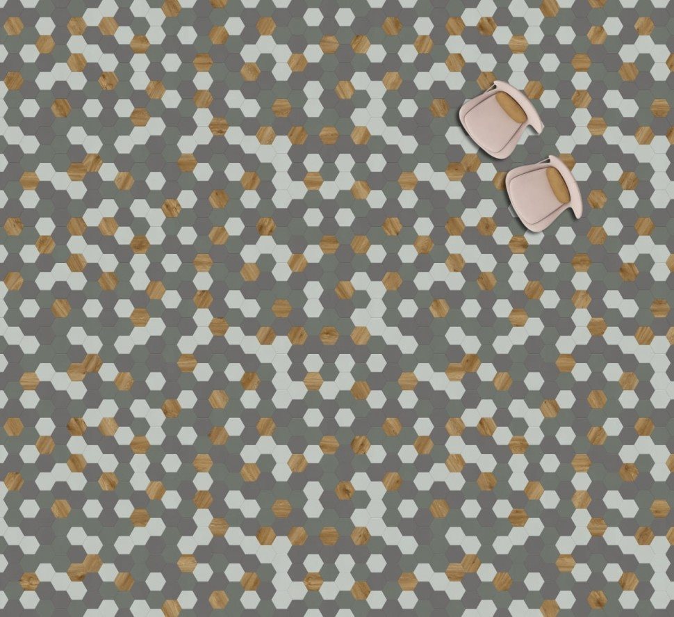 Виниловая плитка "Moduleo" Moods Hexagon 349 (226,32*196*2,5 мм) — купить в Ярославле