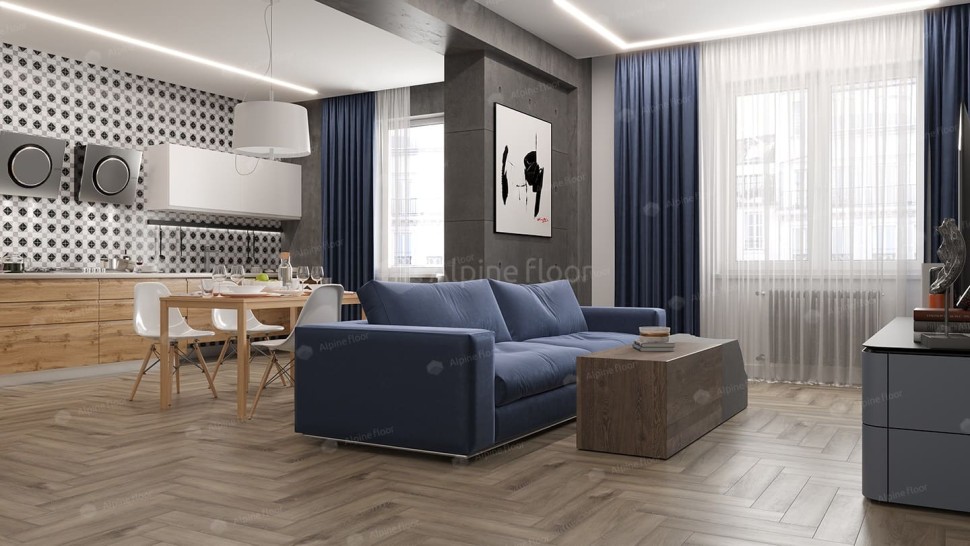 Виниловая плитка "Alpine Floor" Parquet LVT Дуб Исида (590*118*2,5 мм) — купить в Ярославле