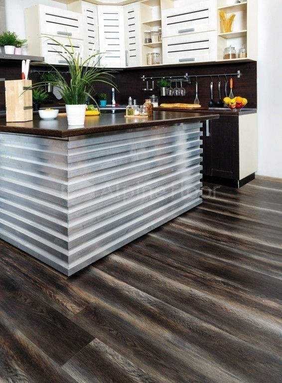 Кварцвиниловая плитка "Alpine Floor" Орех Темный  (1219*184*2мм) — купить в Ярославле