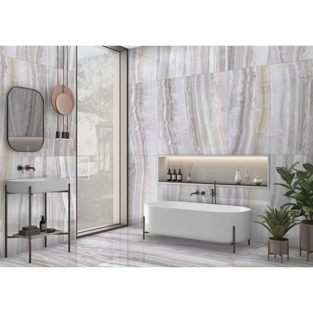 Керамогранит "Ennface" 600*1200 Ivory Extra High Glossy Полированный Серый — купить в Ярославле