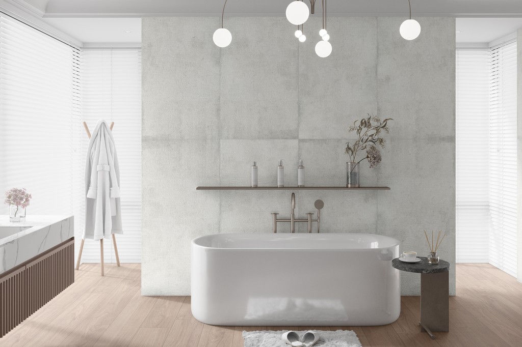 Керамогранит "Ennface" 600*1200 Touch Glacier Матовый, Рельефный Светло-серый — купить в Ярославле