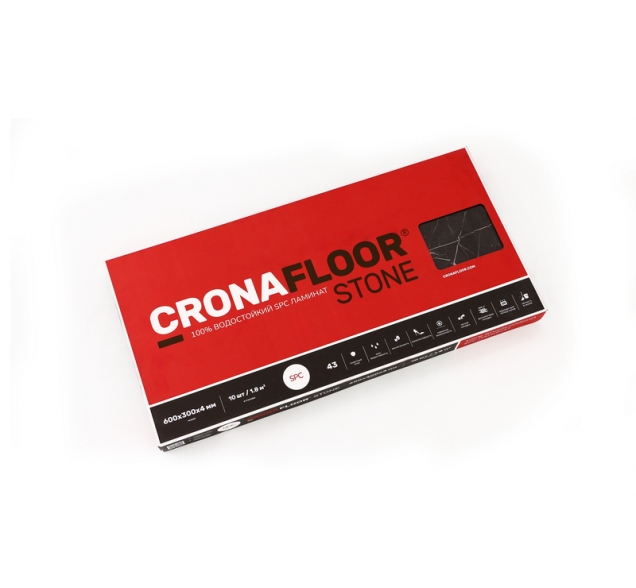 SPC ламинат "CronaFloor" Stone 4V Ноче (600*300*4 мм) — купить в Ярославле