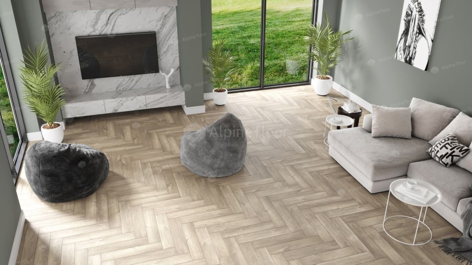 Виниловая плитка "Alpine Floor" Parquet LVT Дуб Натуральный Отбеленный (590*118*2,5 мм) — купить в Ярославле