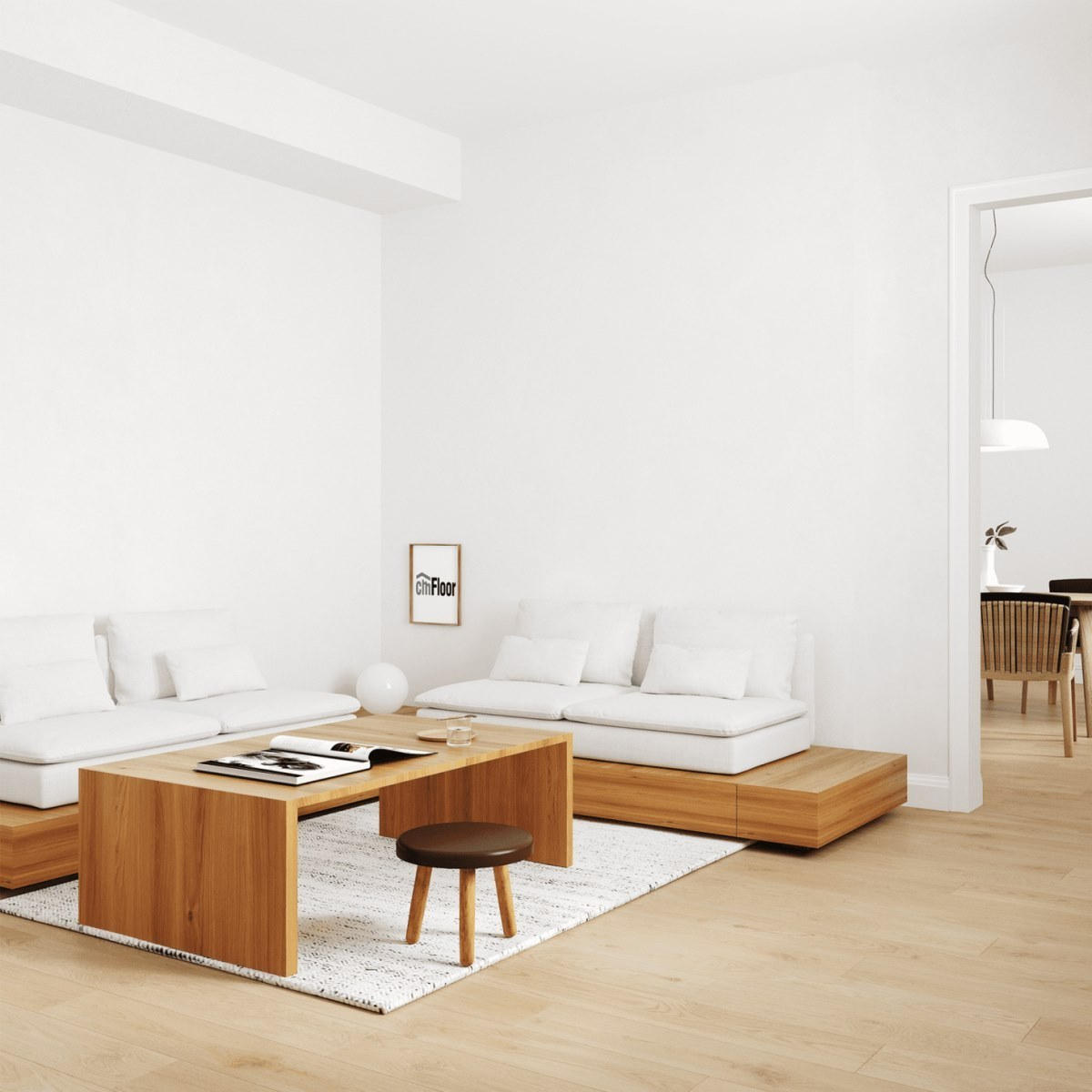 Виниловое напольное покрытие ScandiWood 19 Дуб Шампань (180*1220*5 мм) — купить в Ярославле