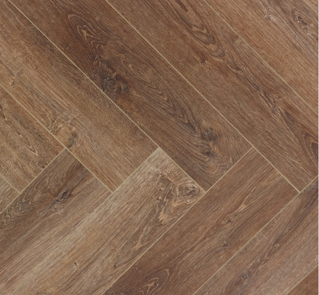 Виниловый ламинат SPC "Cronafloor" Herringbone Дуб Тулуза (640*128*4,5 мм) — купить в Ярославле