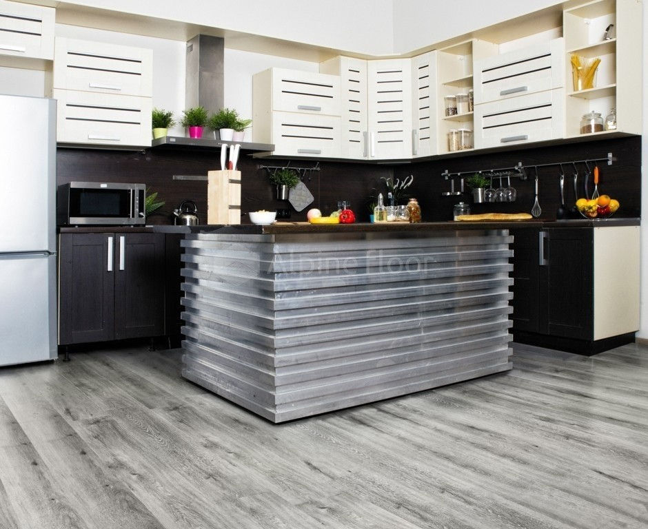 Замковая ПВХ плитка "Alpine Floor" Ясень Серый  (1220*183*4мм) — купить в Ярославле