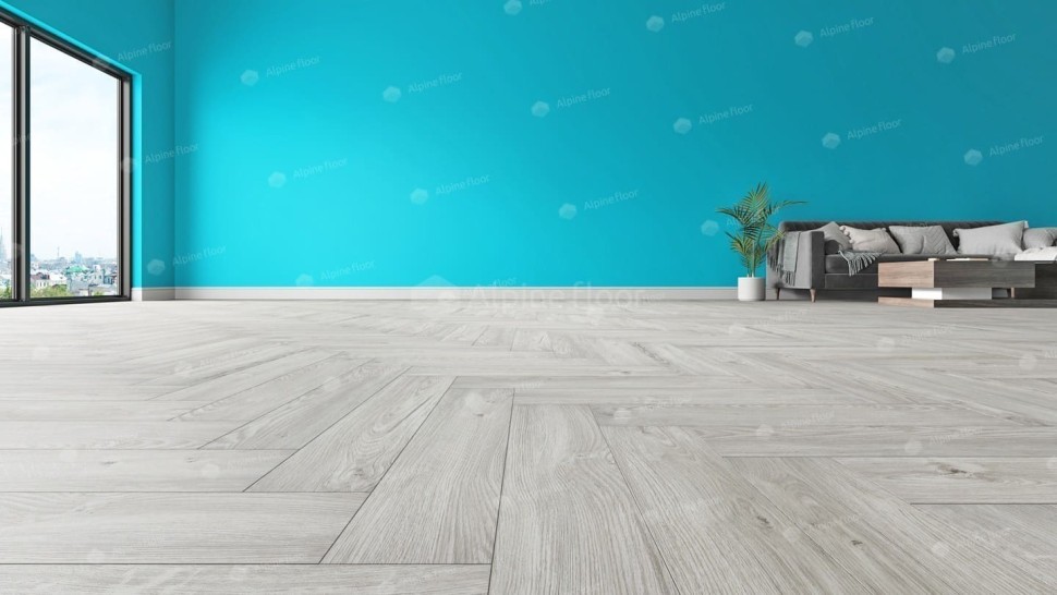 Виниловая плитка "Alpine Floor" Parquet LVT Снежный (590*118*2,5 мм) — купить в Ярославле