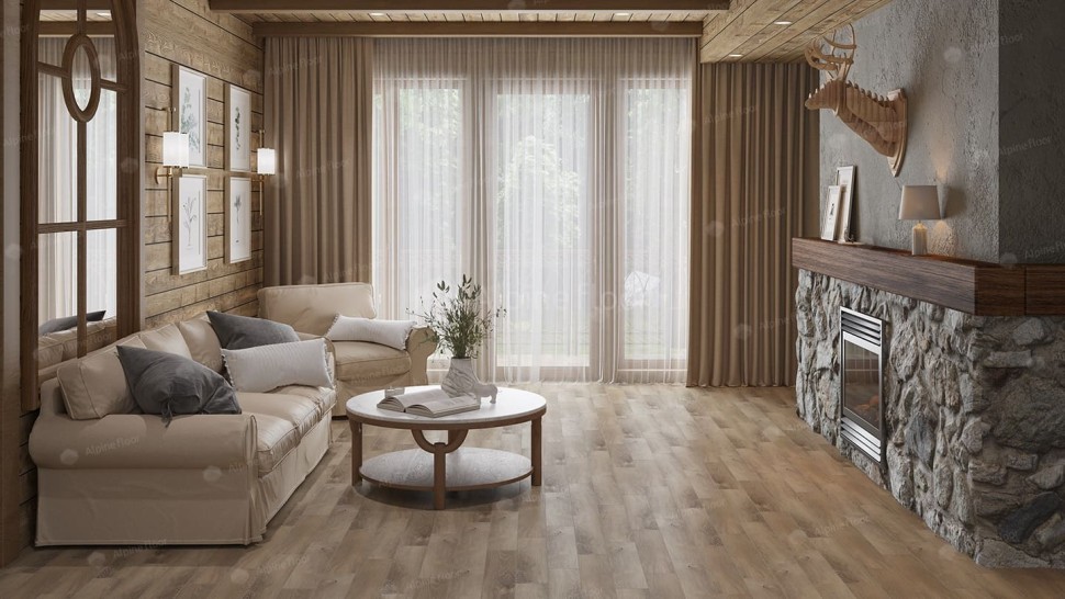 Виниловая плитка "Alpine Floor" Parquet LVT Дуб Синистра (590*118*2,5 мм) — купить в Ярославле