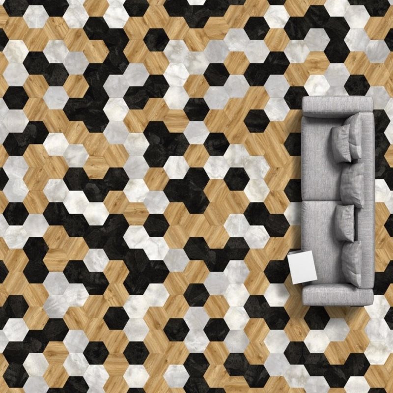 Виниловая плитка Big Hexagon 260 (452,64*392*2,5 мм) — купить в Ярославле