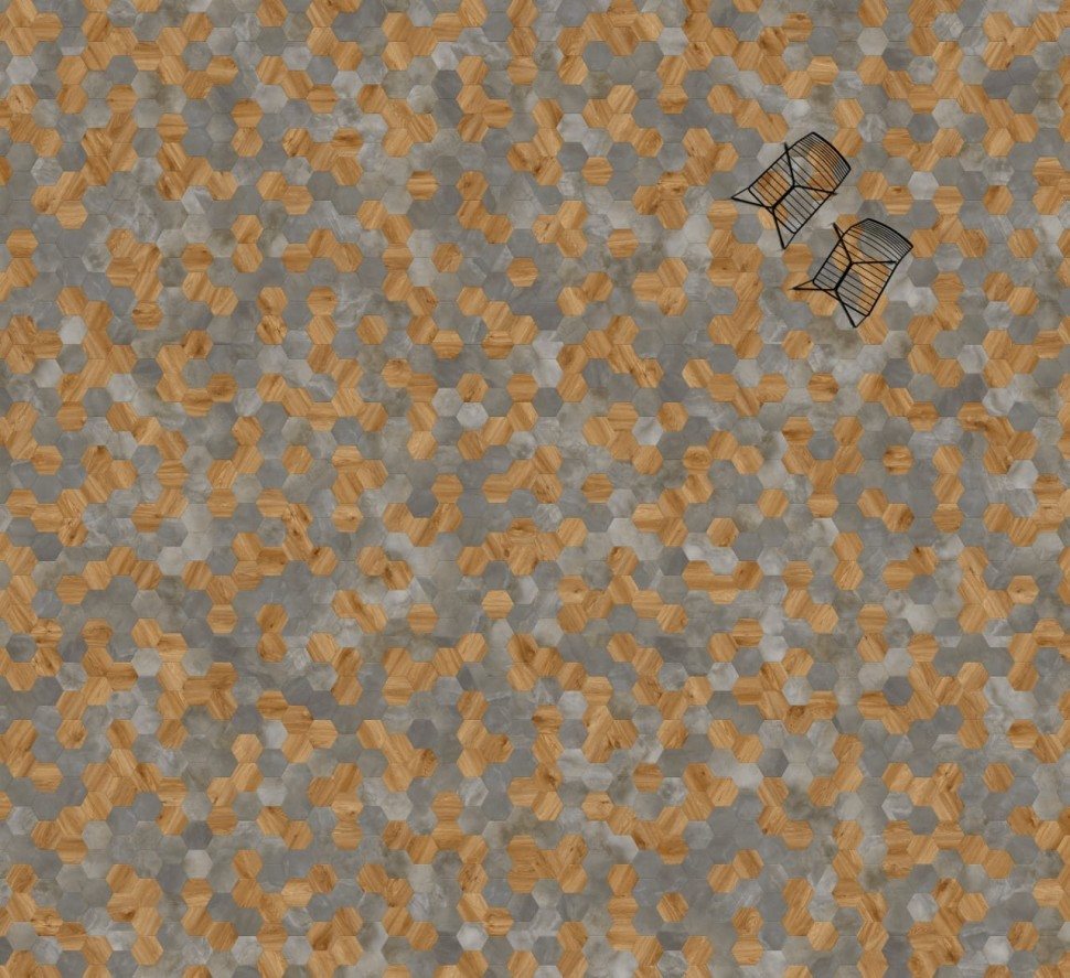 Виниловая плитка "Moduleo" Moods Hexagon 323 (226,32*196*2,5 мм) — купить в Ярославле