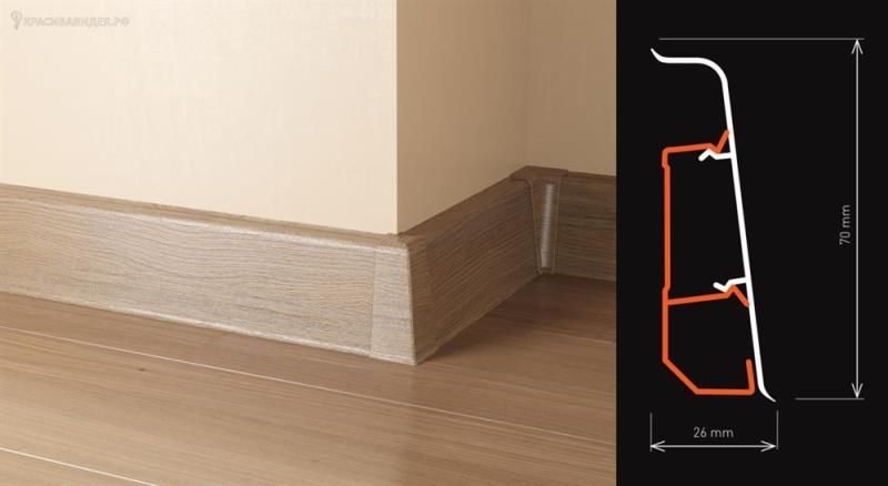 Плинтус "Arbiton" Indo Дуб Бурбон (2500*26*70 мм) — купить в Ярославле