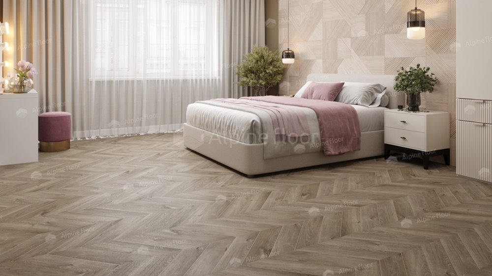 LVT плитка "Alpine Floor" Дуб Натуральный Отбеленный (555*127*2,5 мм) — купить в Ярославле
