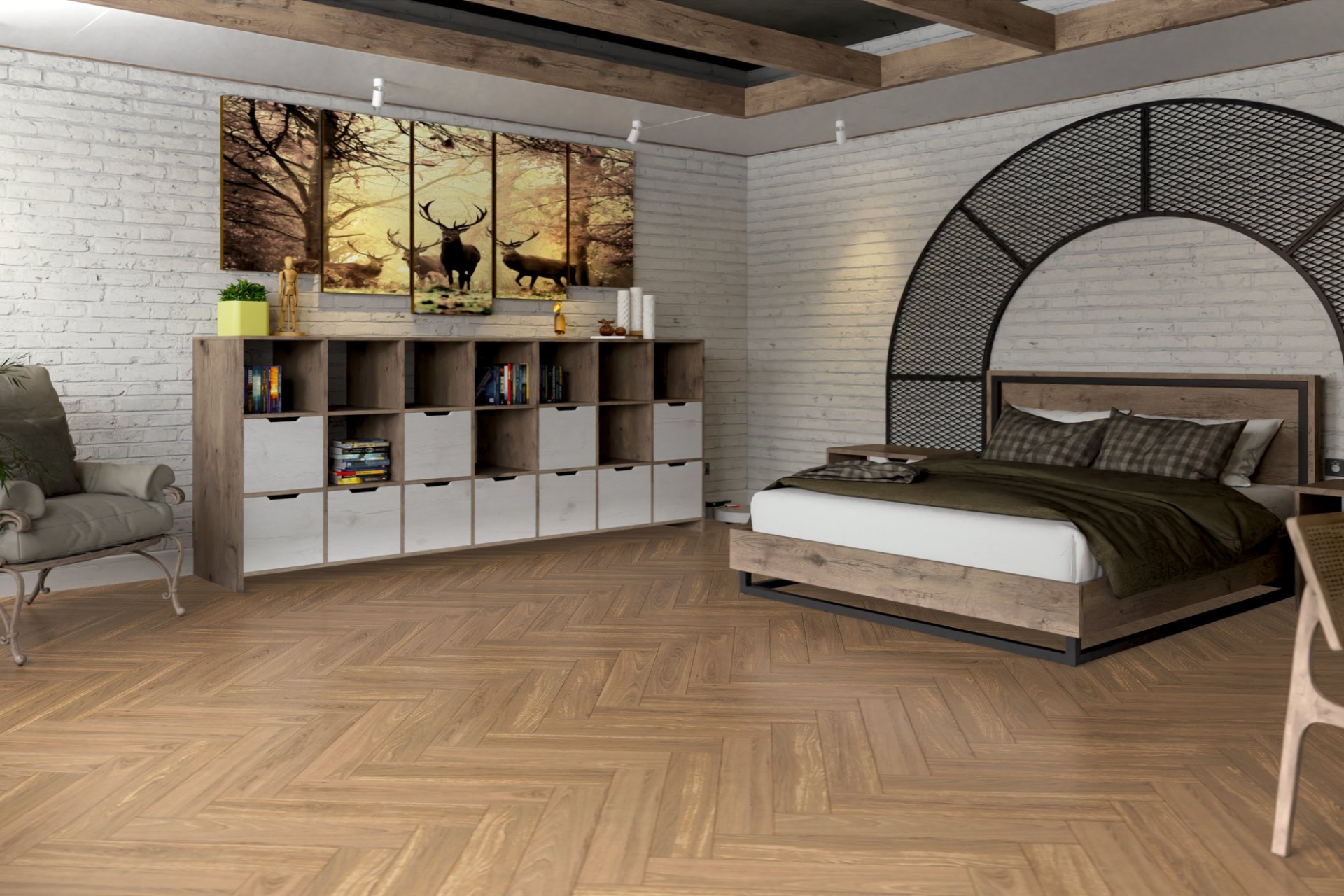 Инженерный паркет «Damy Floor» Натуральный (укладка елочкой) — купить в Ярославле