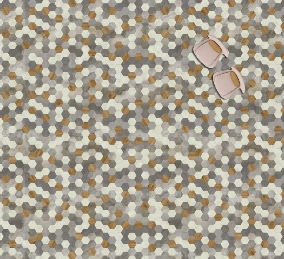 Виниловая плитка "Moduleo" Moods Hexagon 348 (226,32*196*2,5 мм) — купить в Ярославле