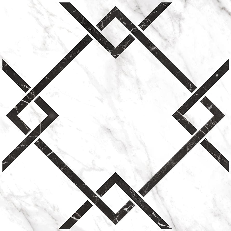 Керамогранит "Keramin" Монте-Р (600*600 мм) Белый орнамент — купить в Ярославле