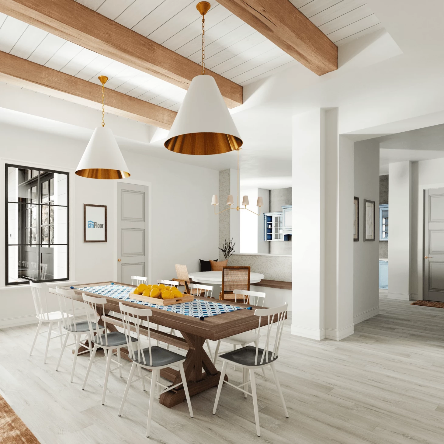 SPC плитка для пола Дуб Ледяной (1220*180*4 мм) — купить в Ярославле