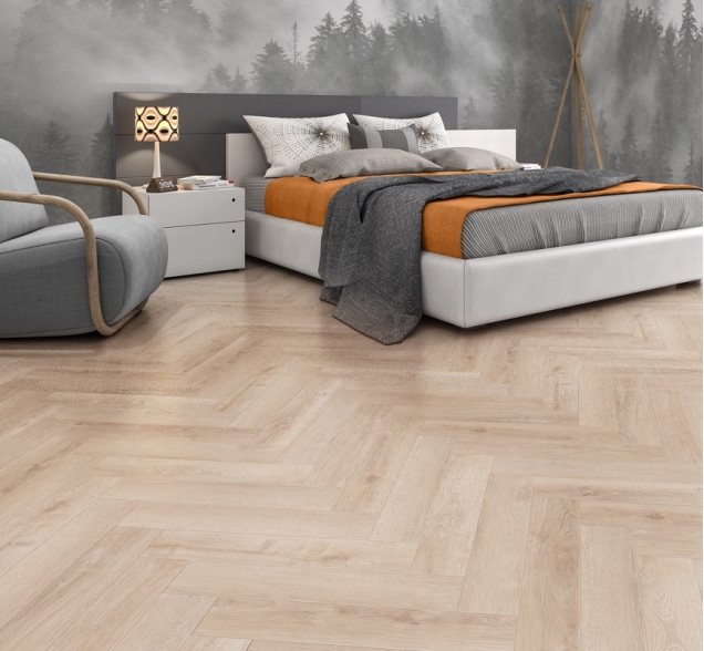 Виниловый ламинат SPC "Cronafloor" Herringbone Дуб Дижон (640*128*4,5 мм) — купить в Ярославле