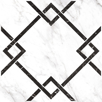 Керамогранит "Керамин" 600*600 Монте Р 7Д Орнамент Лаппатированный Белый — фото и характеристики